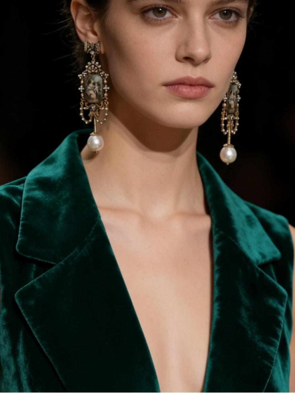 Vintage French Napoleon III inspired earrings